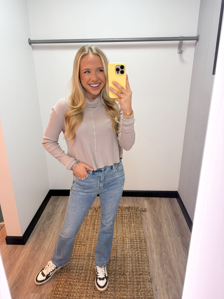 Bobi Turtleneck Long Sleeve - Fossil - Gabrielle's Biloxi