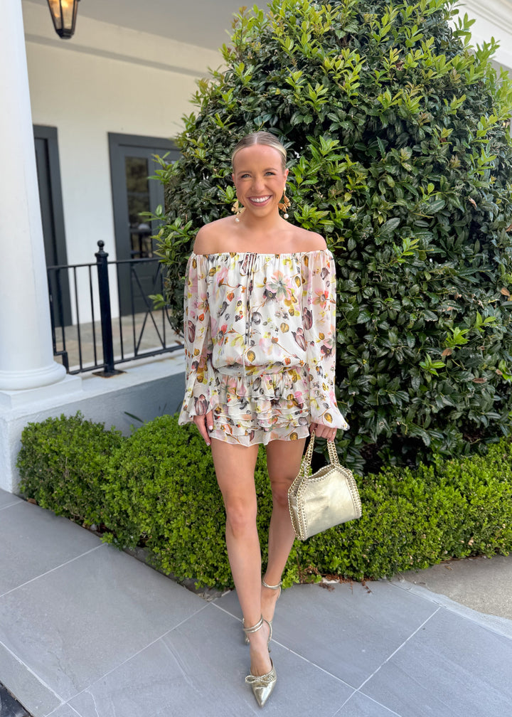 Amanda Uprichard Dallas Skort Romper - Ambrose Print - Gabrielle's Biloxi