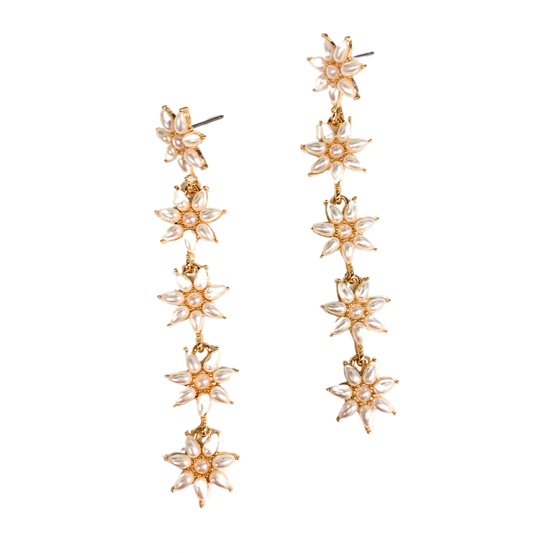 LBLOX Pearl Star Linear Earrings - Gabrielle's Biloxi