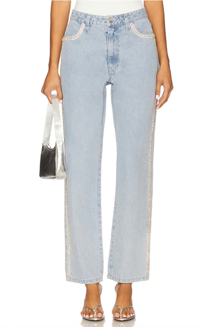 Show Me Your Mumu Icon Jeans - Indigo/Rhinestone - Gabrielle's Biloxi