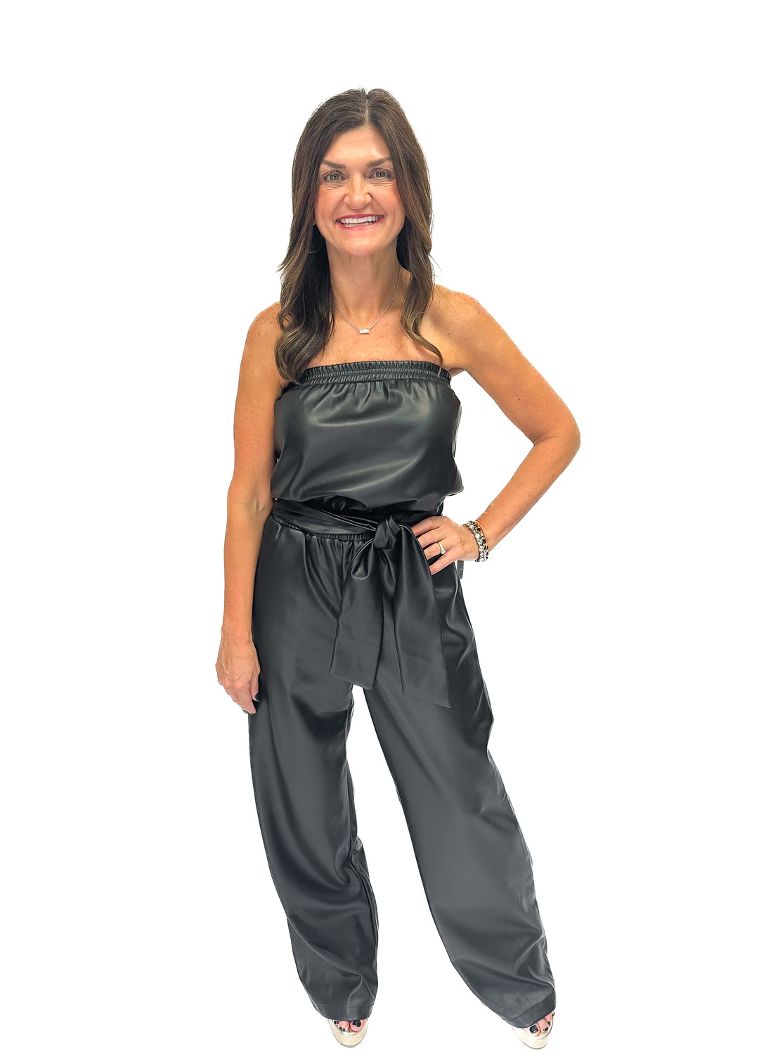 Bishop & Young Glam Slam Vegan Leather Jumpsuit - Gabrielle's Biloxi