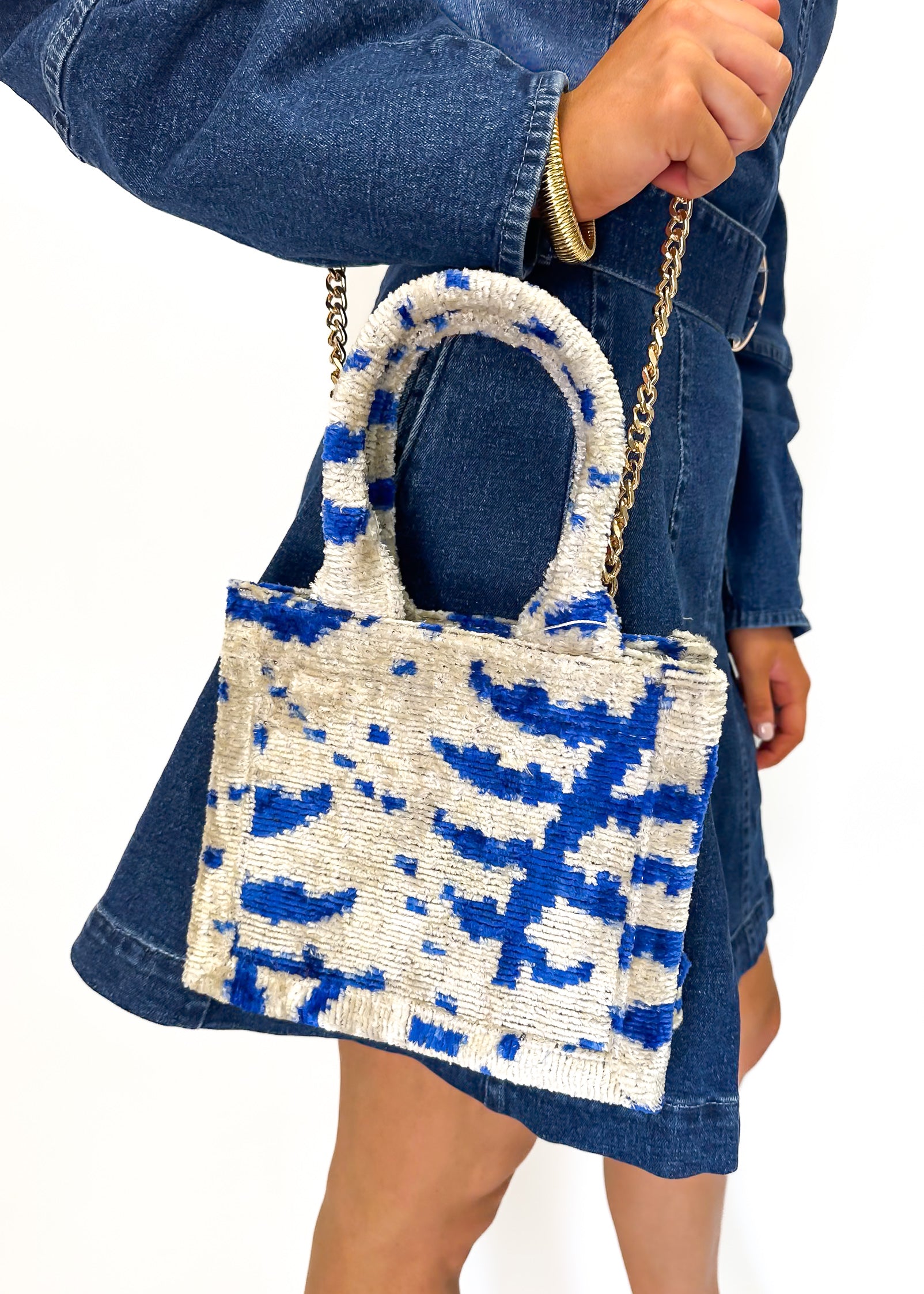 Wolf & Willa Micro Tote - Blue Feather - Gabrielle's Biloxi