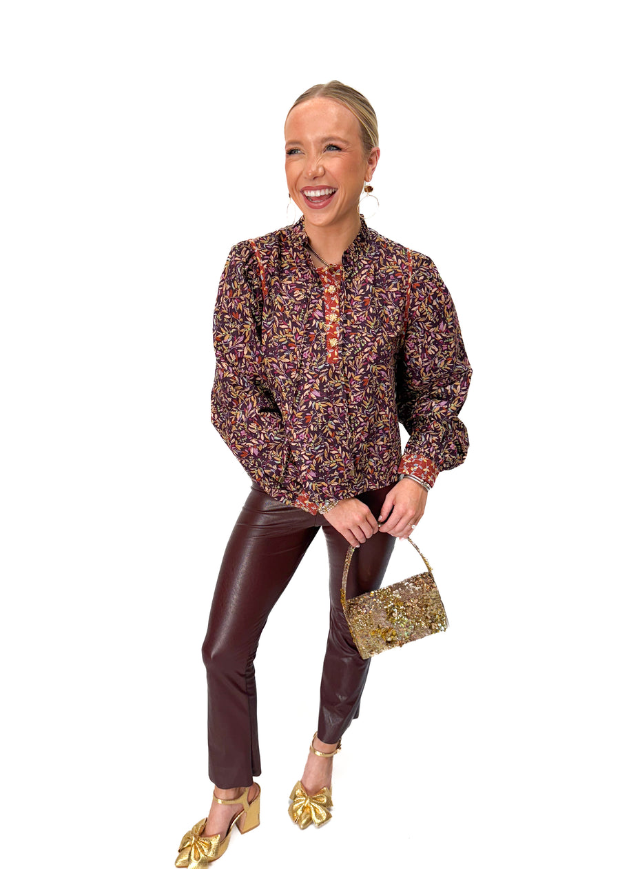 Long Sleeve Printed Top - Multi - Gabrielle's Biloxi