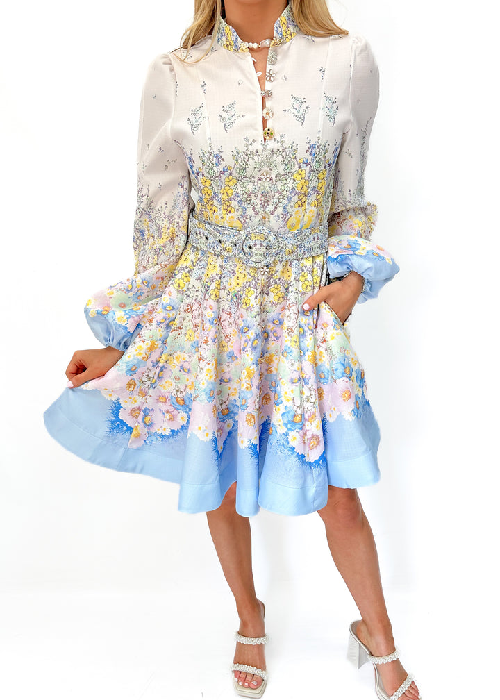 OO LA LA High Neck Belted Dress -Multi - Gabrielle's Biloxi