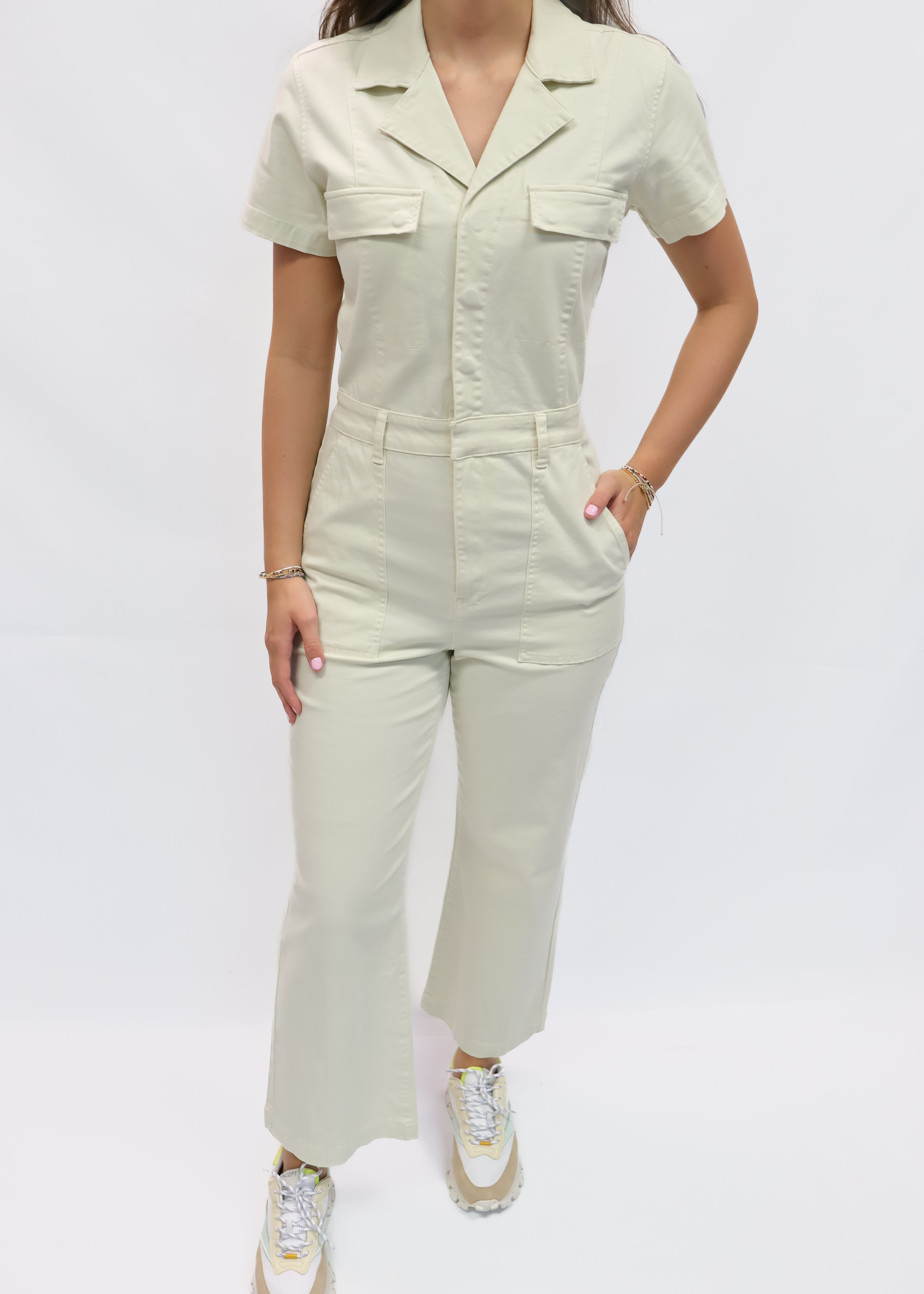 Pistola Makenna Wide Leg Jumpsuit - Eggshell - Gabrielle's Biloxi