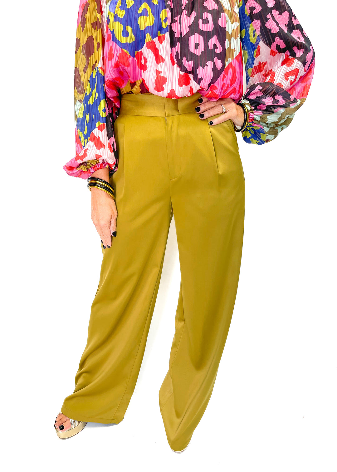 Crosby Cora Trouser - Amber Green - Gabrielle's Biloxi