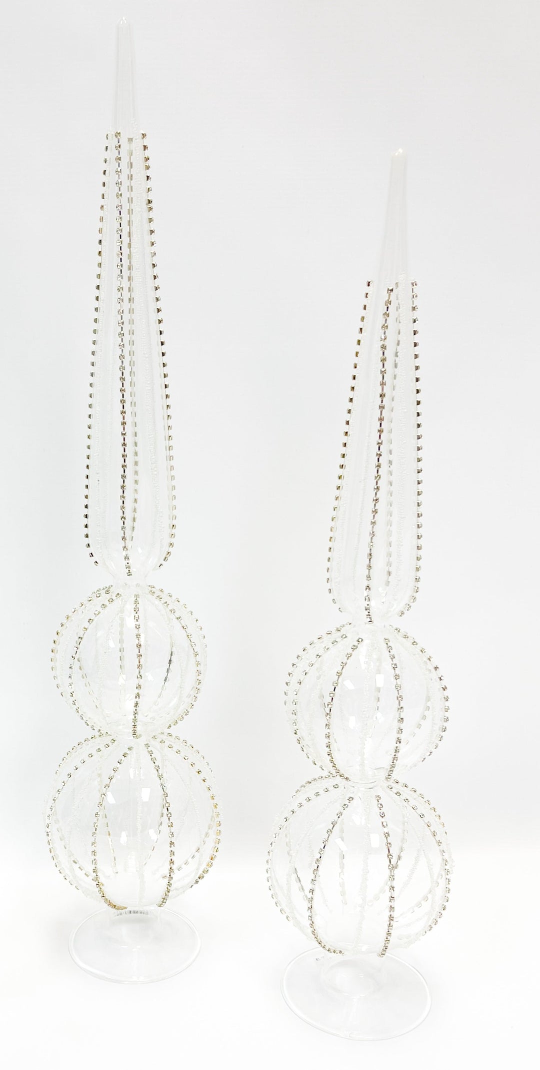 Jeweled Glass Finials - Set of 3 - Gabrielle's Biloxi