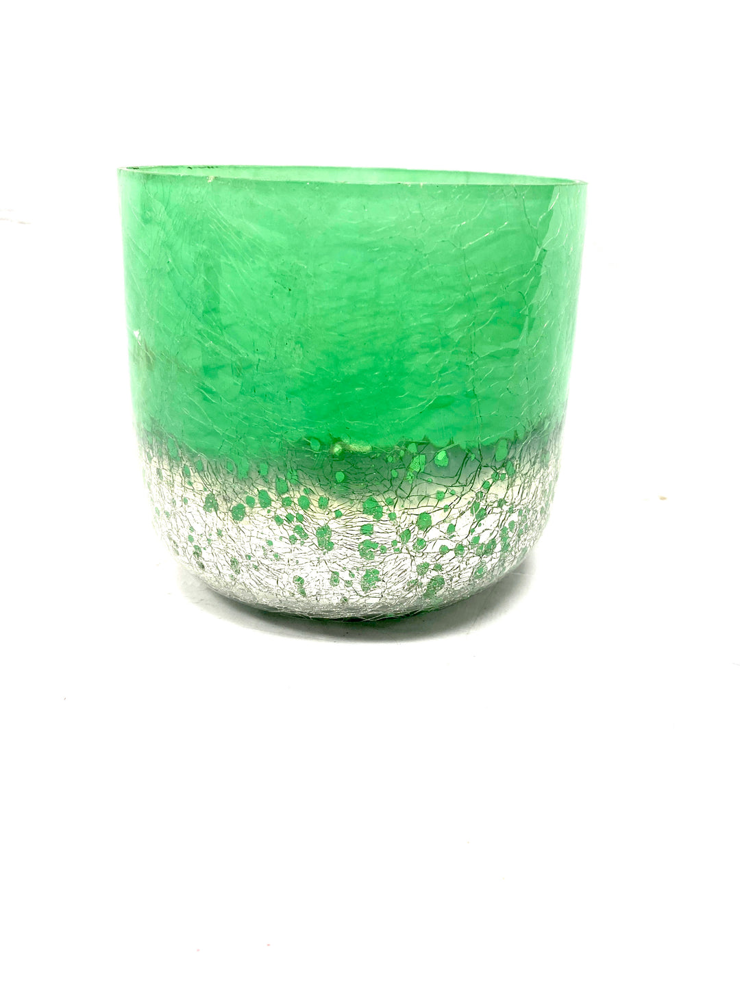 Glitterville Silver Crackle Candle Holder - Gabrielle's Biloxi