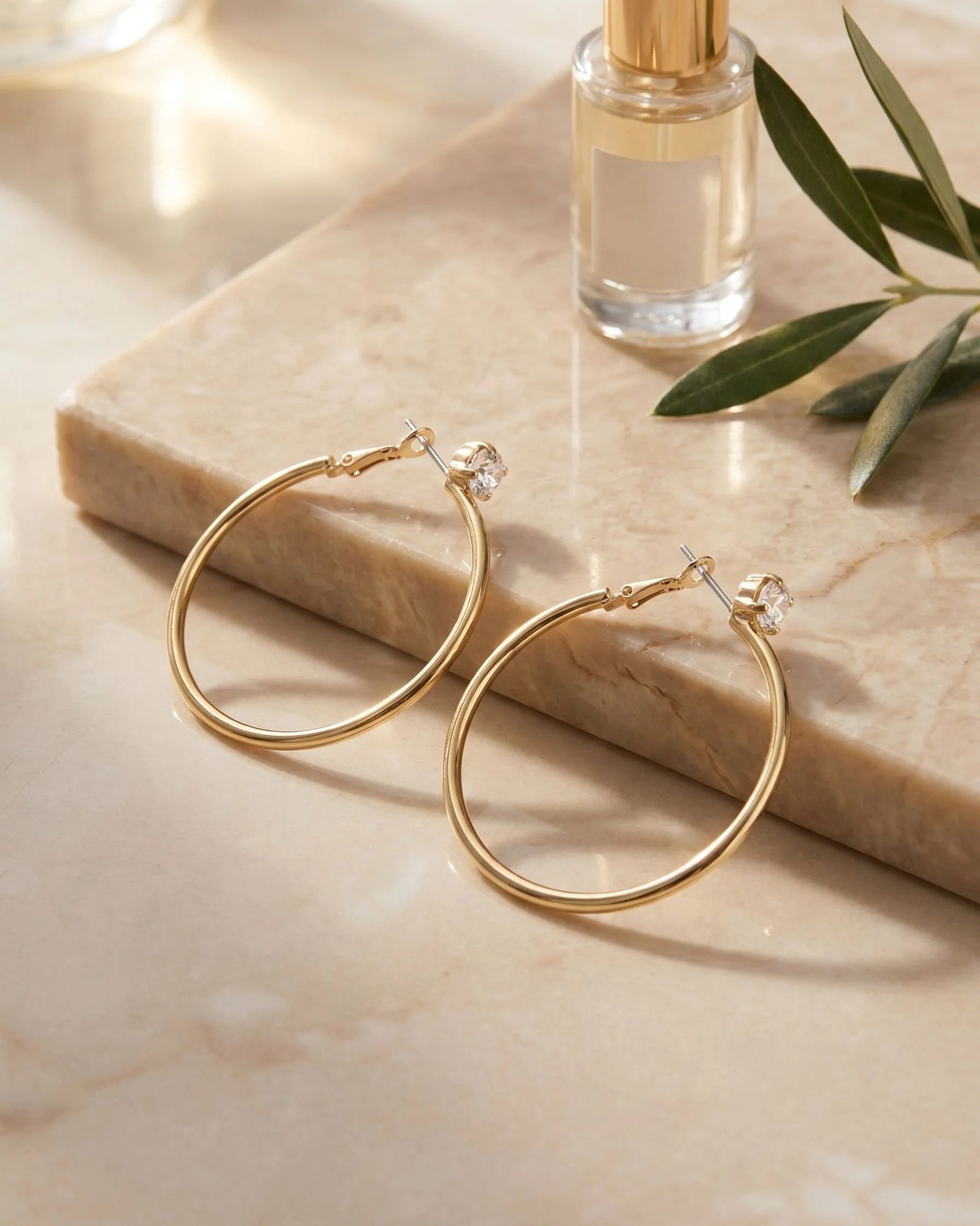Sorrelli Mini Serafina Hoop Earrings - Bright Gold Crystal