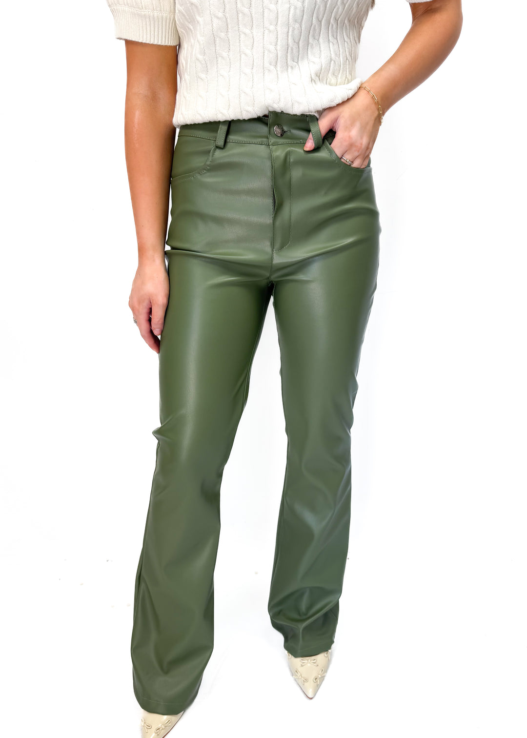 Women's Knit Pants - Military - Gabrielle's Biloxi