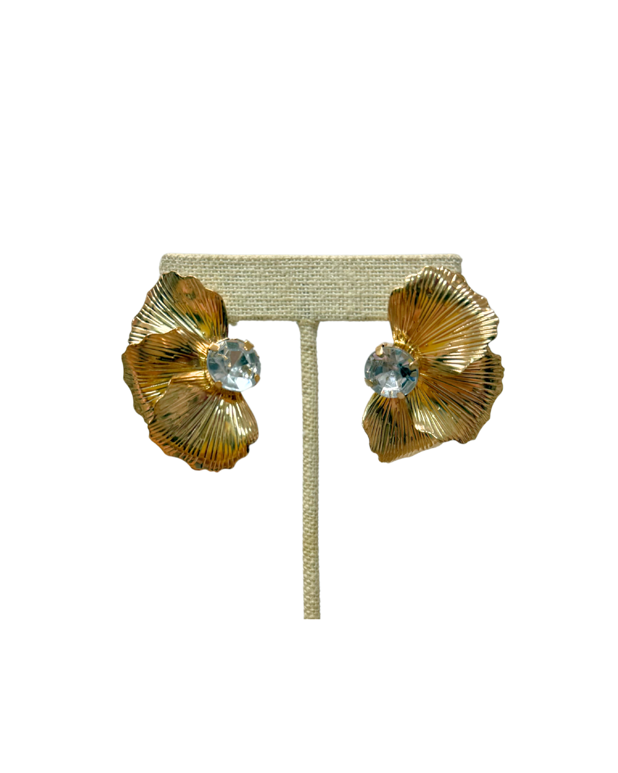 Crystal Flower Stud Earrings - Gabrielle's Biloxi