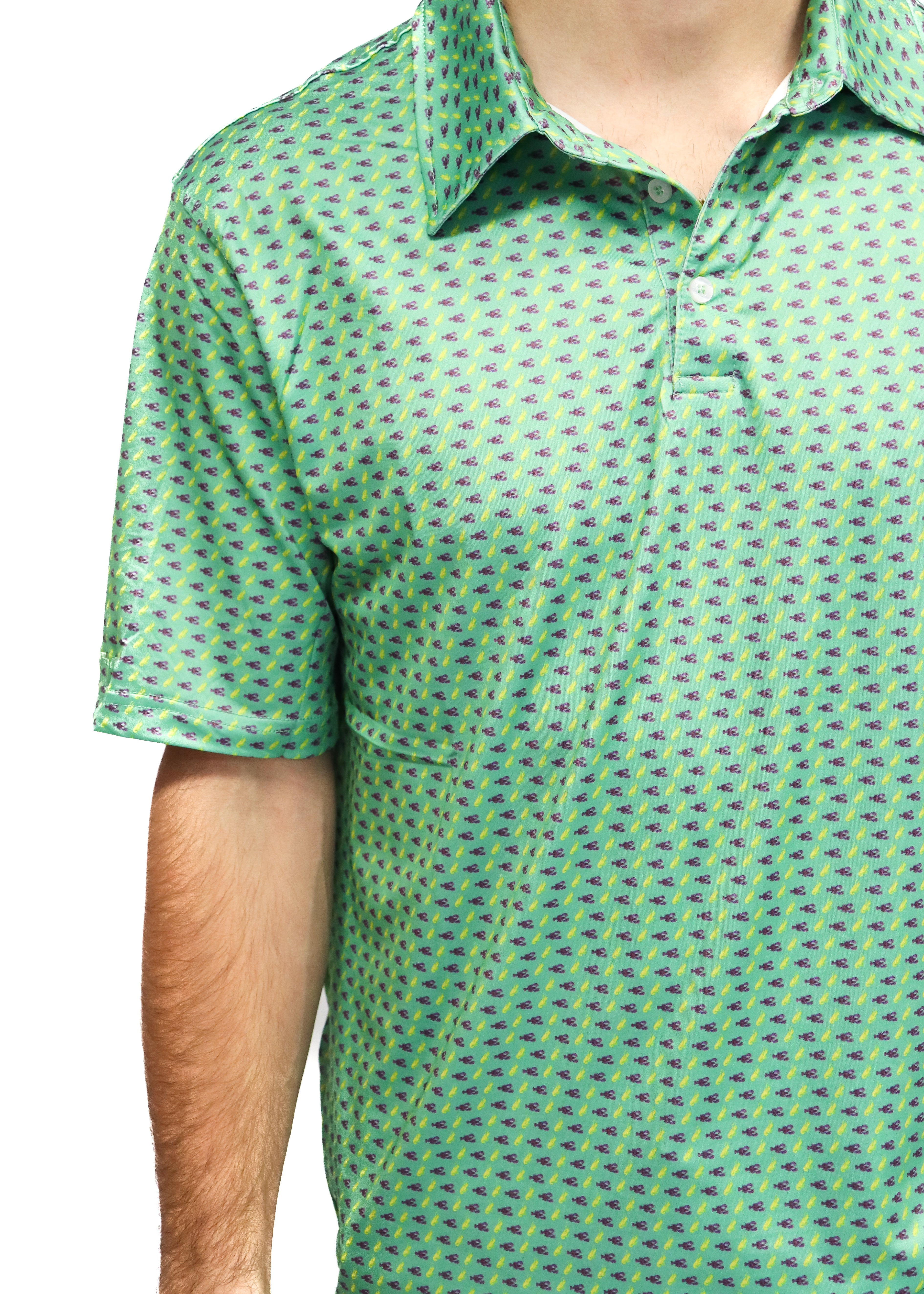 Properly Tied Men's Inlet Polo - Mardi Craw Green - Gabrielle's Biloxi