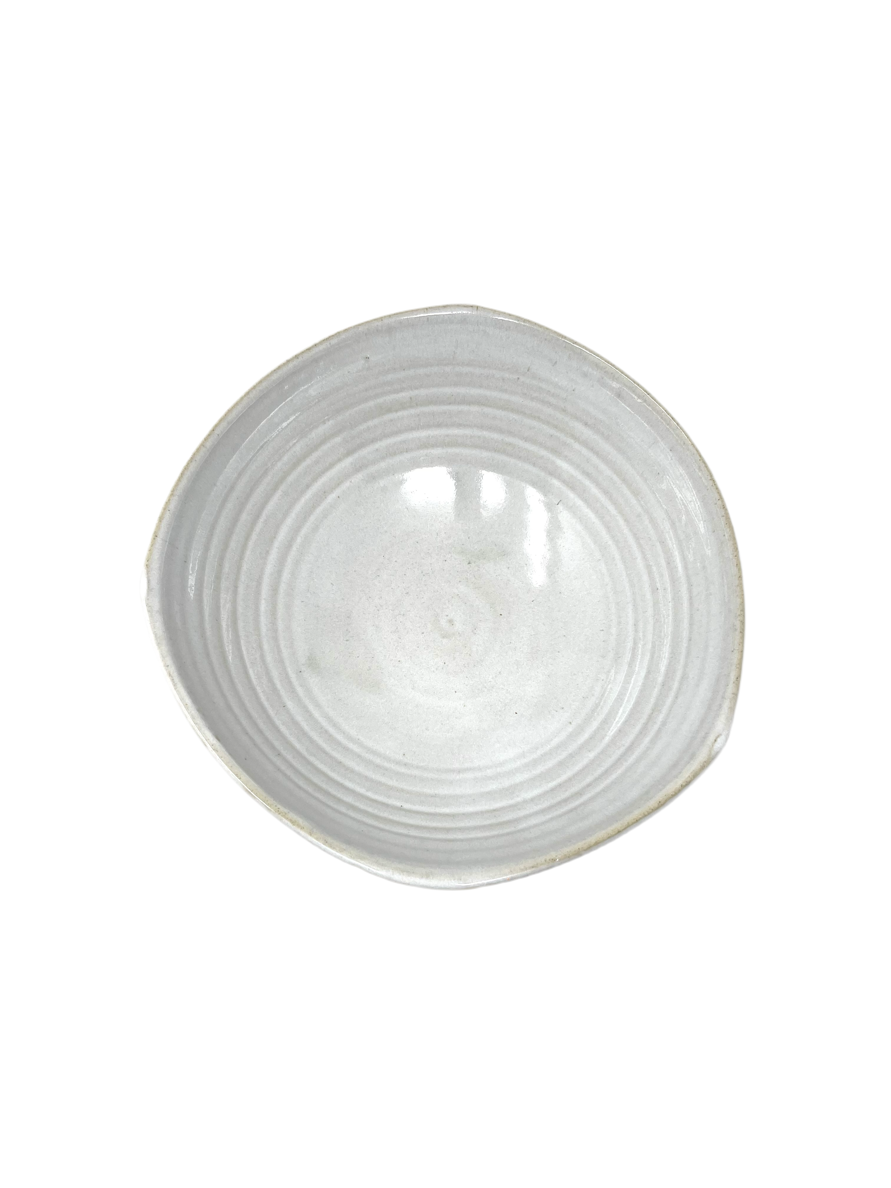 Dock 6 Pottery Large Lopsided Squared Off Bowl - Eggshell White - Gabrielle's Biloxi