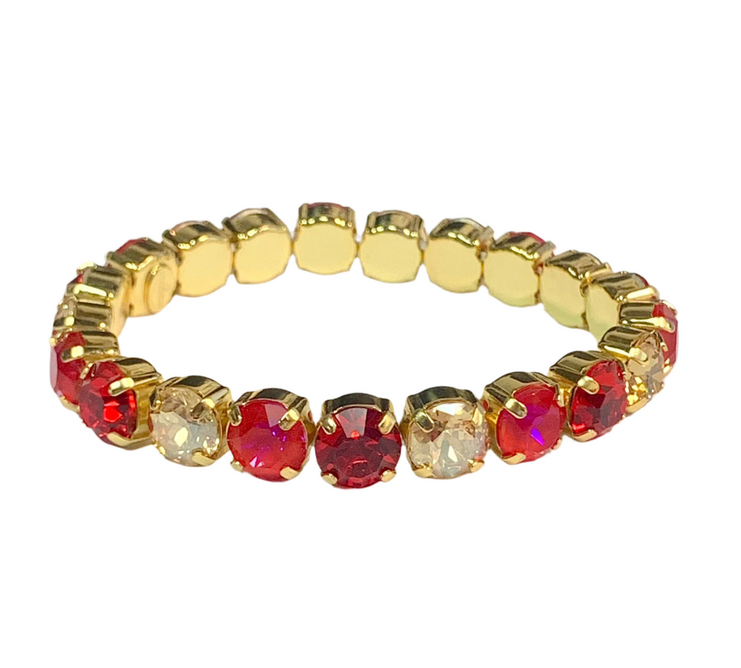 Sorrelli 7 inch Sienna Stretch Bracelet - Red Carpet - Gabrielle's Biloxi