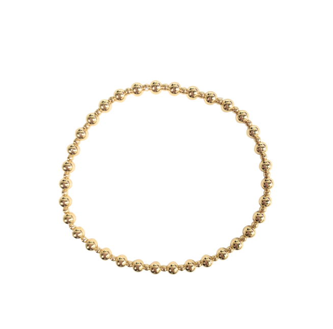Erin Gray 4mm + 2mm+4mm Gold Filled Waterproof Bracelet - Gabrielle's Biloxi