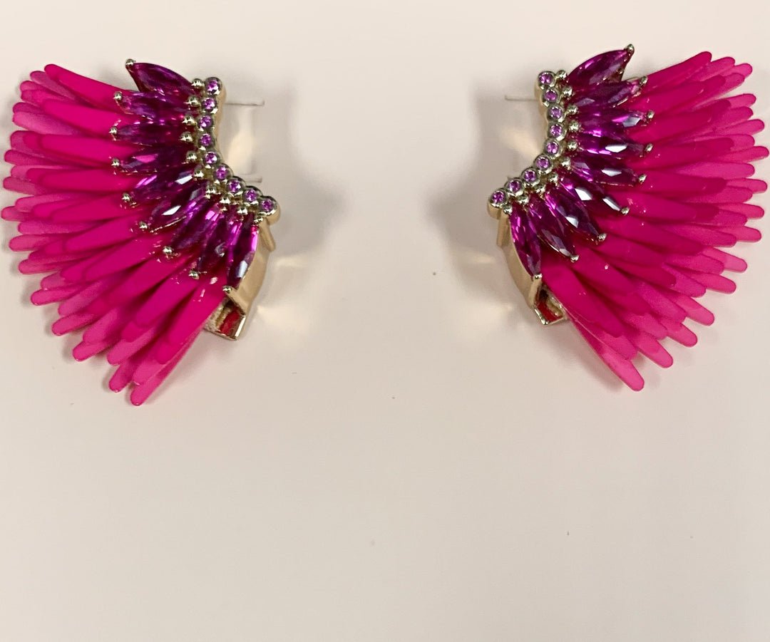 Mignonne Gavigan Lux Mini Madeline Earrings - Raspberry - Gabrielle's Biloxi