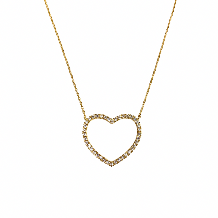 LBLOX Open Heart Crystal Necklace - Gabrielle's Biloxi