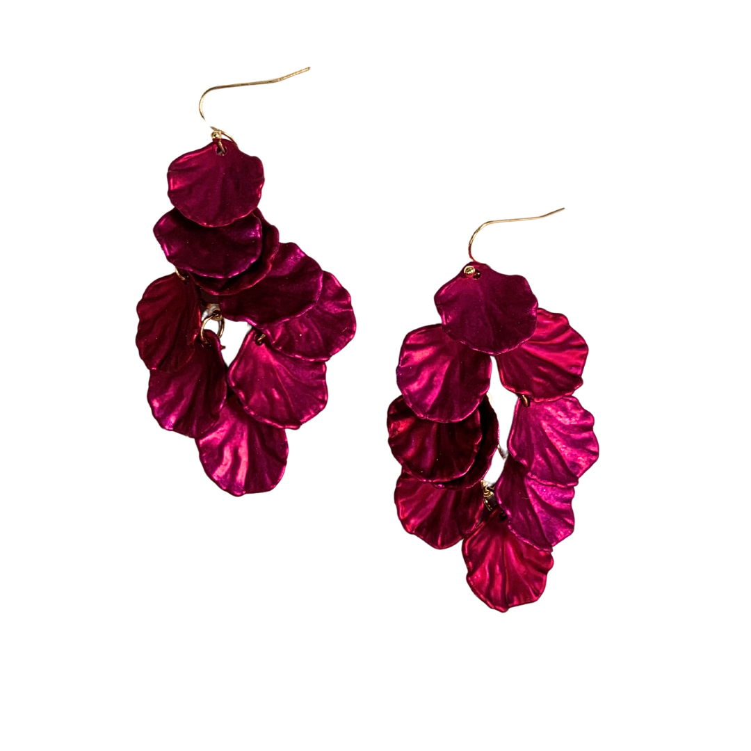 LBLOX Shell Earrings - Magenta - Gabrielle's Biloxi
