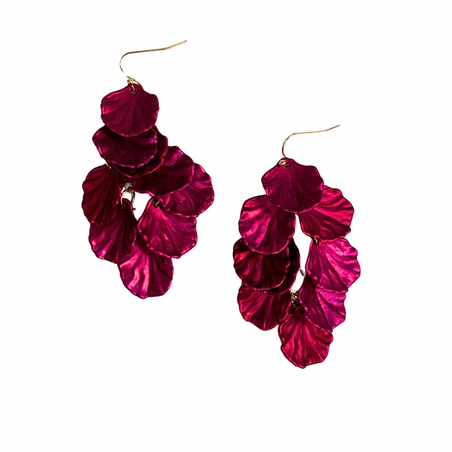 LBLOX Shell Earrings - Magenta - Gabrielle's Biloxi
