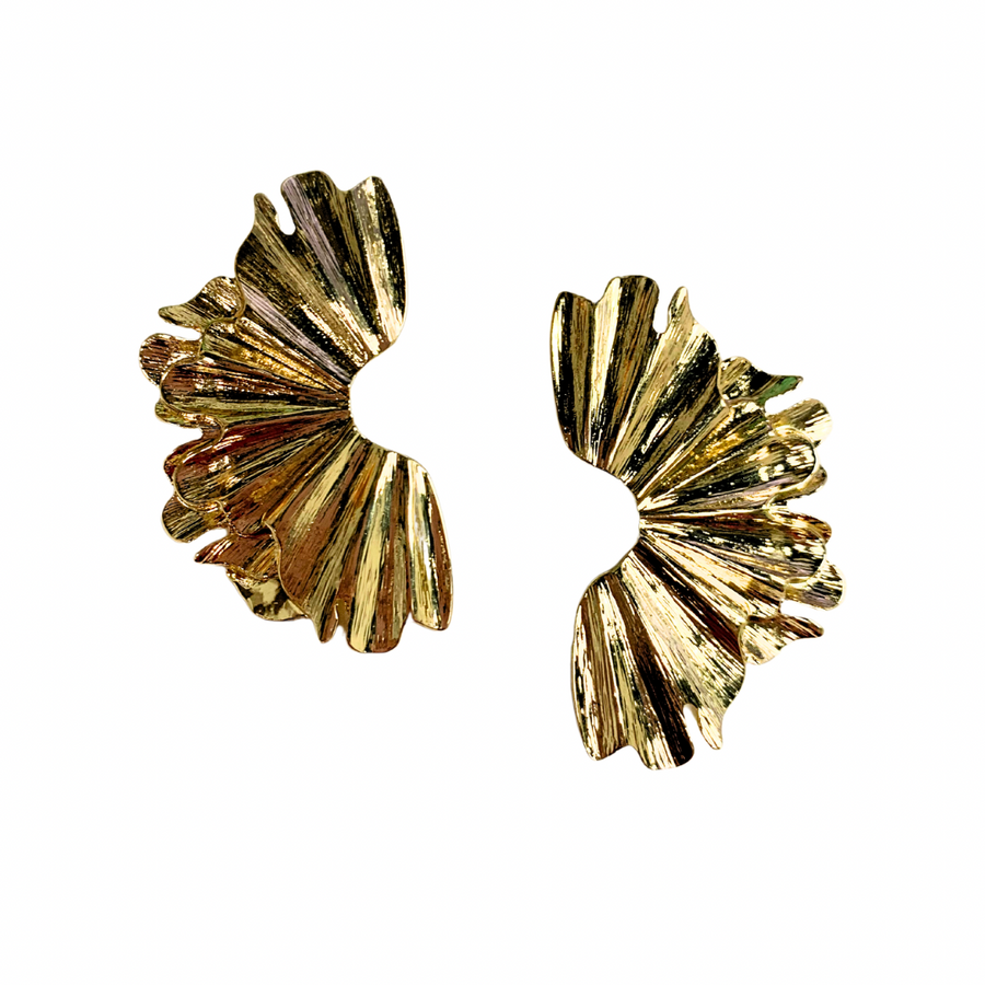 LBLOX Fan Earrings - Gold - Gabrielle's Biloxi