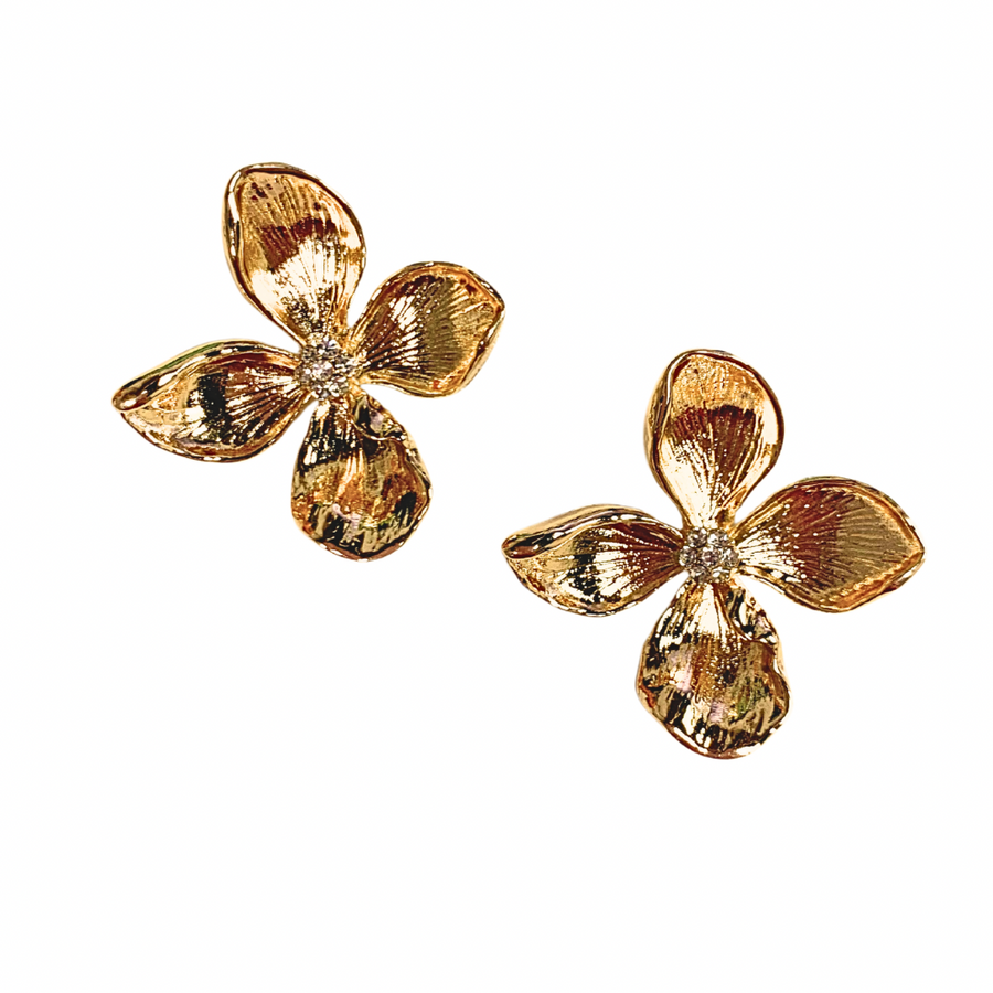 LBLOX Flower Earrings - Gold - Gabrielle's Biloxi