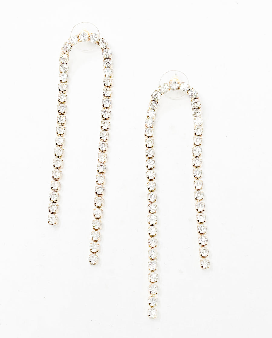 Crystal Long Earrings - Gabrielle's Biloxi