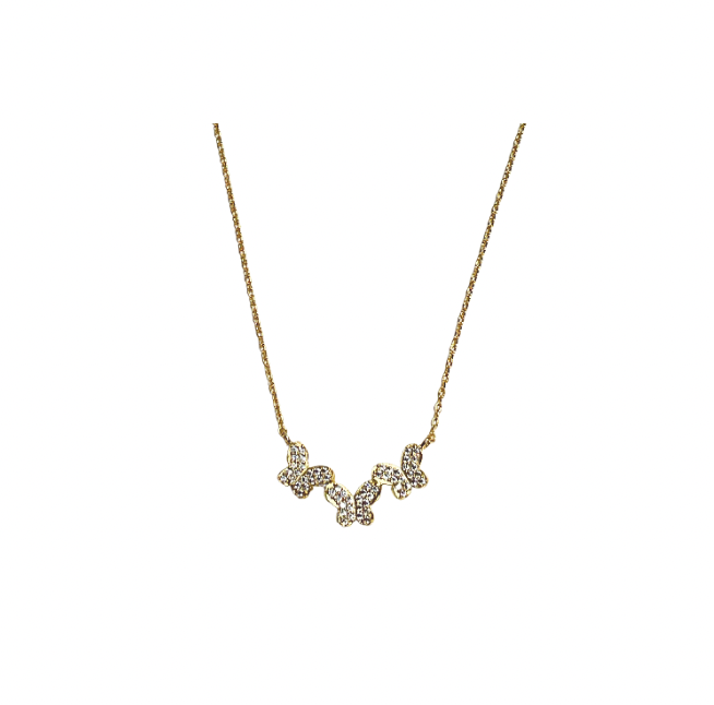Butterfly Necklace - Gold - Gabrielle's Biloxi