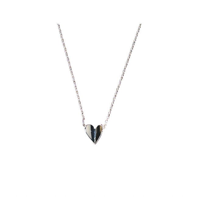 Rhodium Heart Necklace - Gabrielle's Biloxi