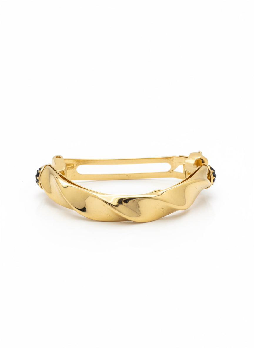 Thalia Thick Pony Barrette - Gold