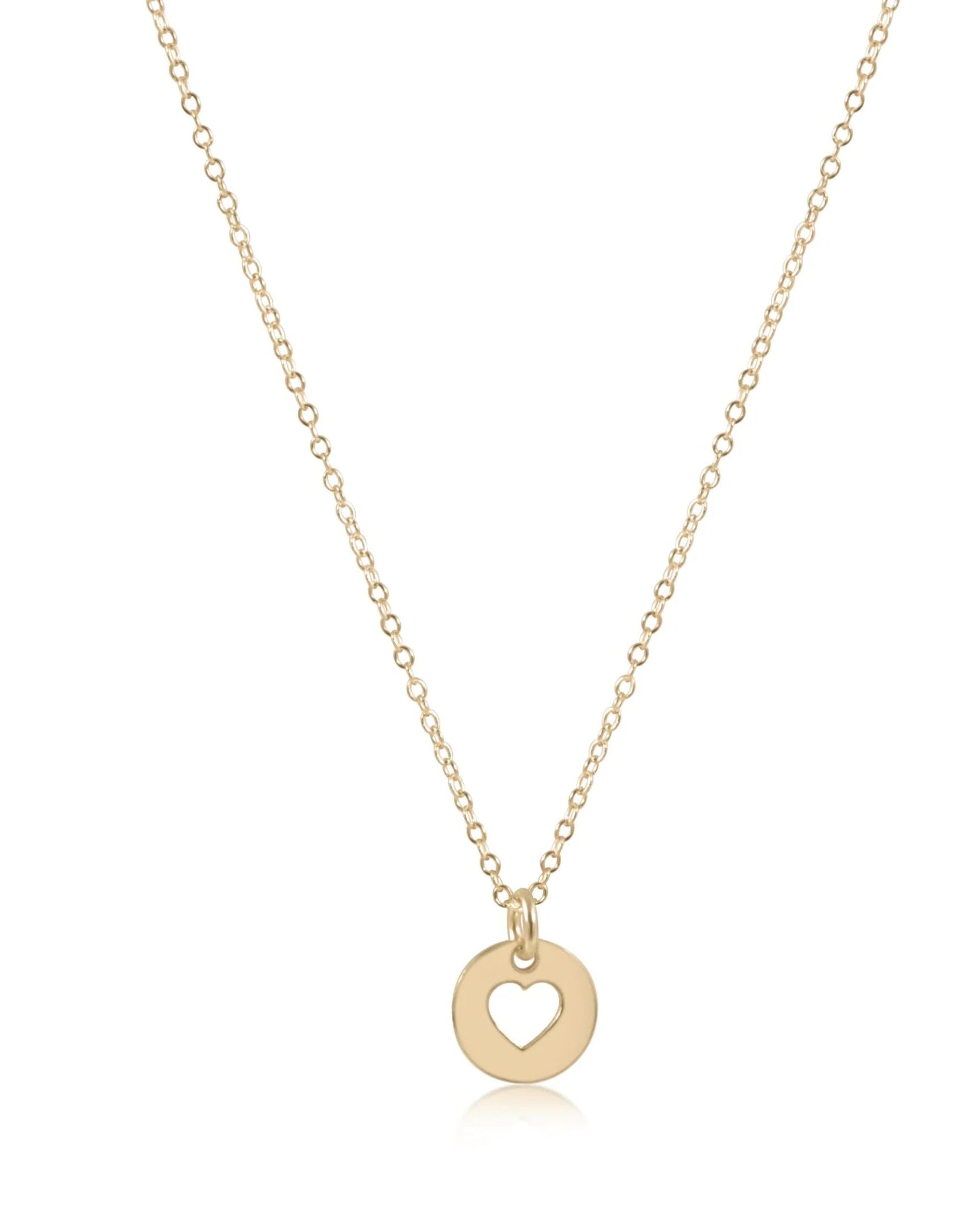 eGirl 14" Necklace Gold - Love Small Gold Disc