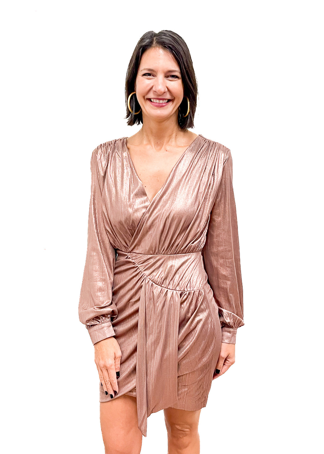 Bishop & Young Scene Stealer Metallic Dress - Ruby - Gabrielle's Biloxi
