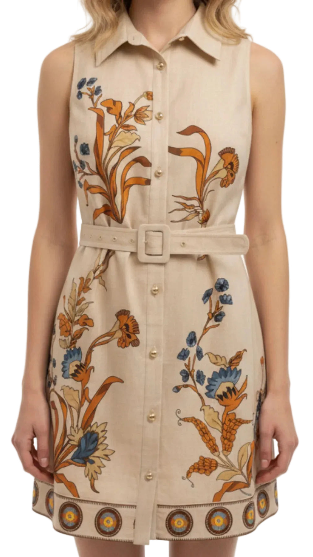 Anna Cate Christie Dress - Ivory Faun Print