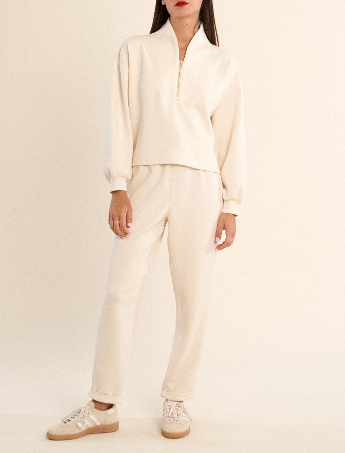 Jackie Knitted Pants - Off White - Gabrielle's Biloxi