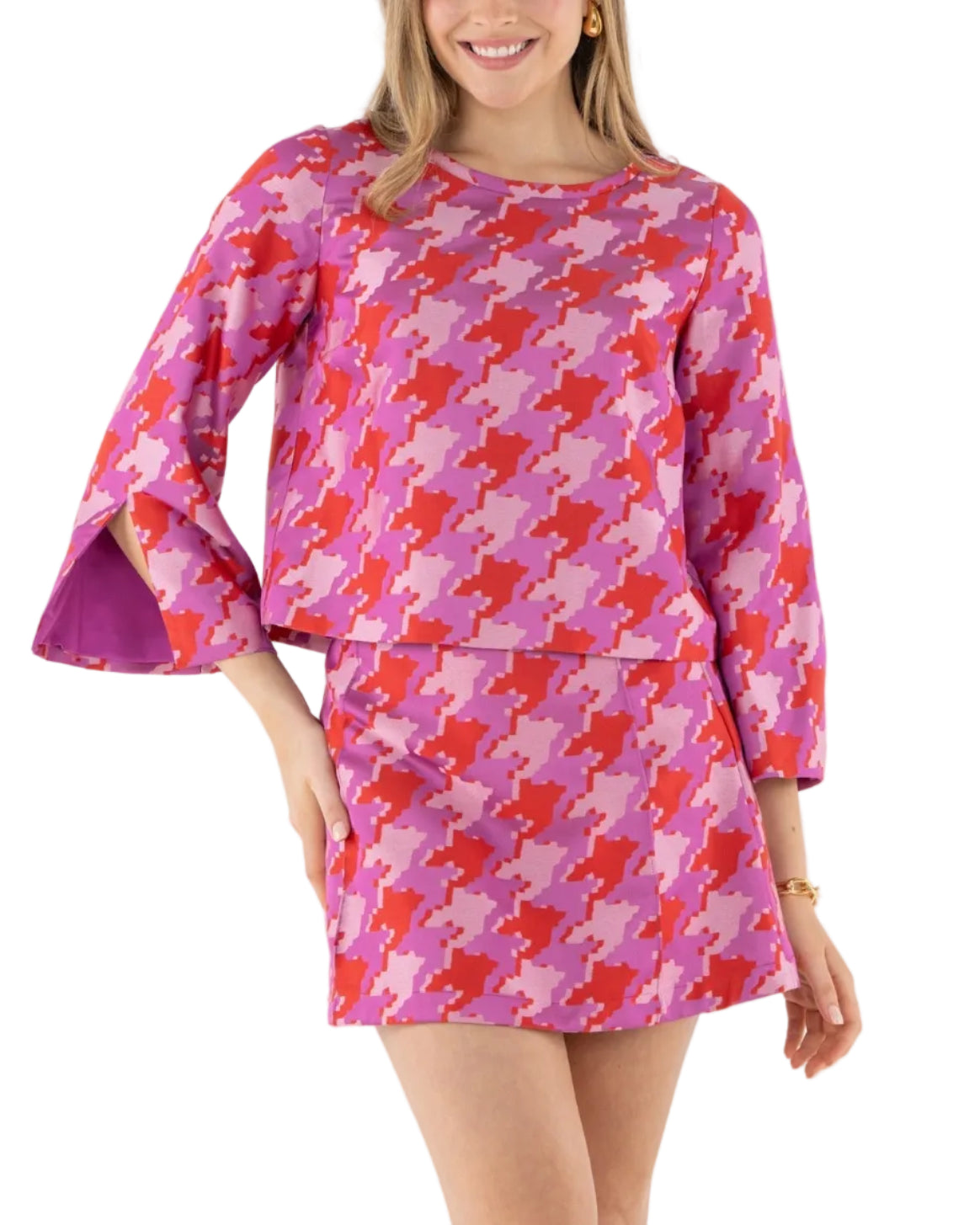 Ashley Ann Top - Houndstooth
