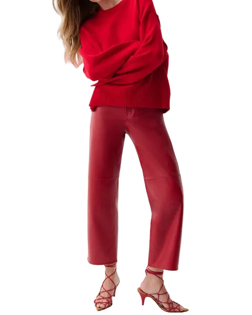 Pistola Jett Alt Leather High Rise Bowed Straight - Savvy Red - Gabrielle's Biloxi