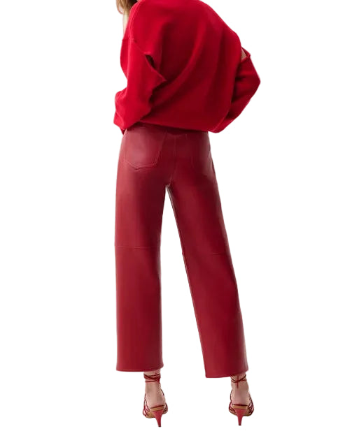 Pistola Jett Alt Leather High Rise Bowed Straight - Savvy Red - Gabrielle's Biloxi