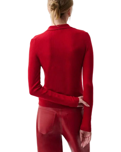 Pistola Elise Featherweight Polo Henley - Savvy Red