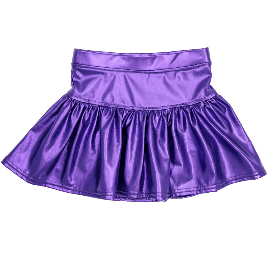Girls Metallic Gathered Skort - Purple - Gabrielle's Biloxi