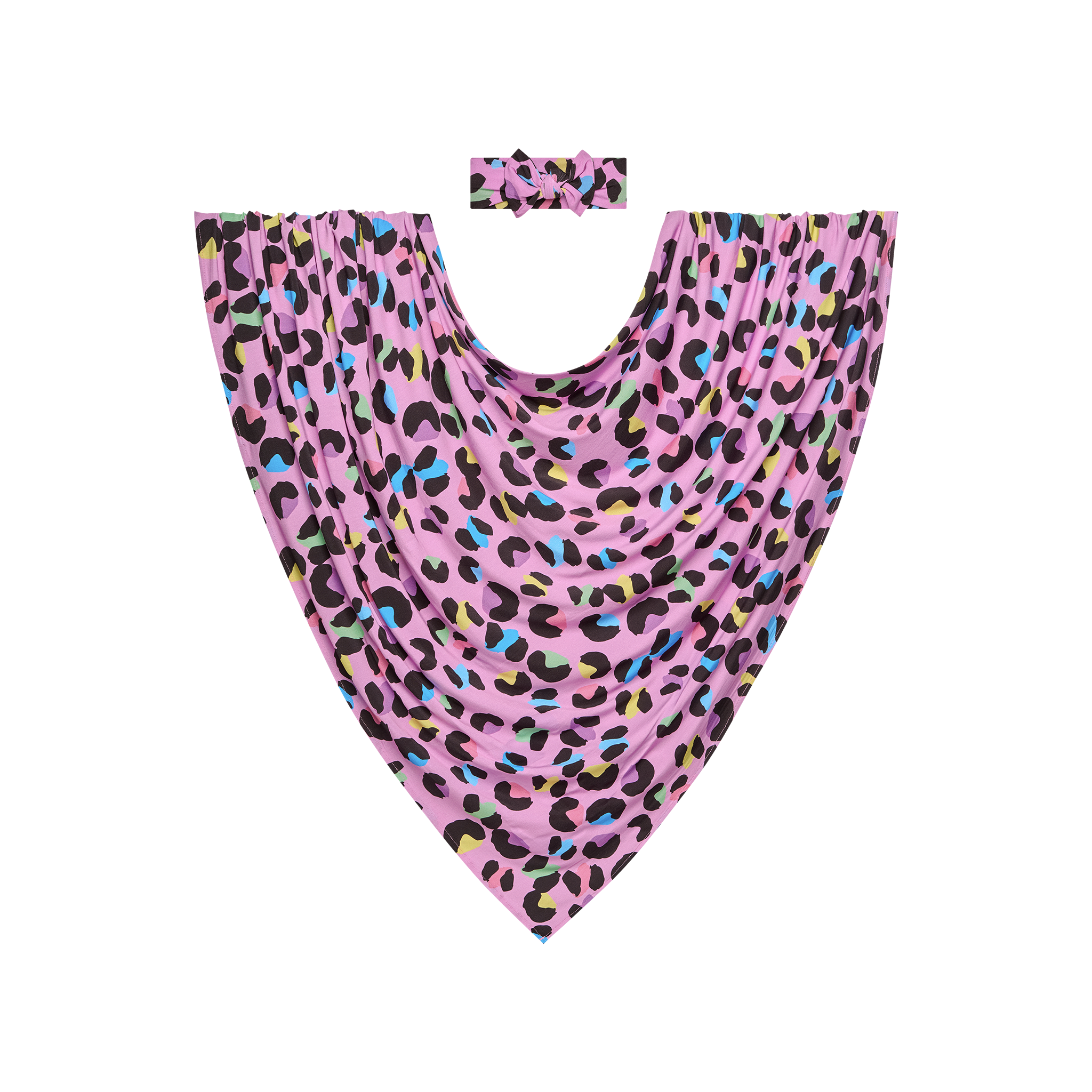 Posh Peanut Infant Swaddle & Bow Set - Electric Leopard - Gabrielle's Biloxi