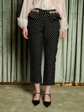 Sister Jane Scene Spot Trousers - Black - Gabrielle's Biloxi
