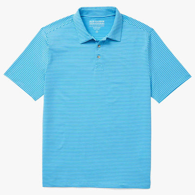 Fair Harbor The Midway Polo - Turquoise Golf Stripe - Gabrielle's Biloxi