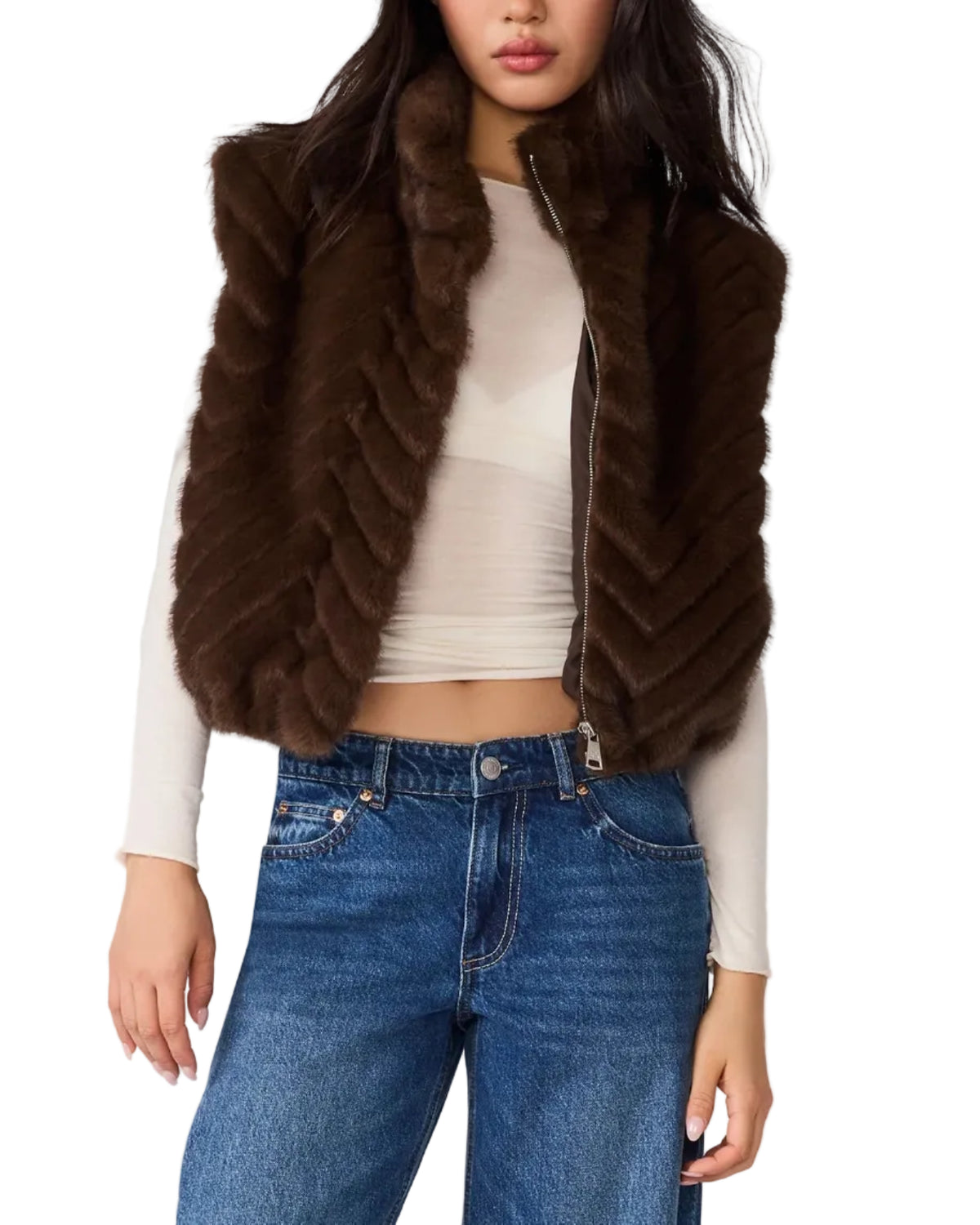 Steve Madden Luxie Vest - Dark Espresso