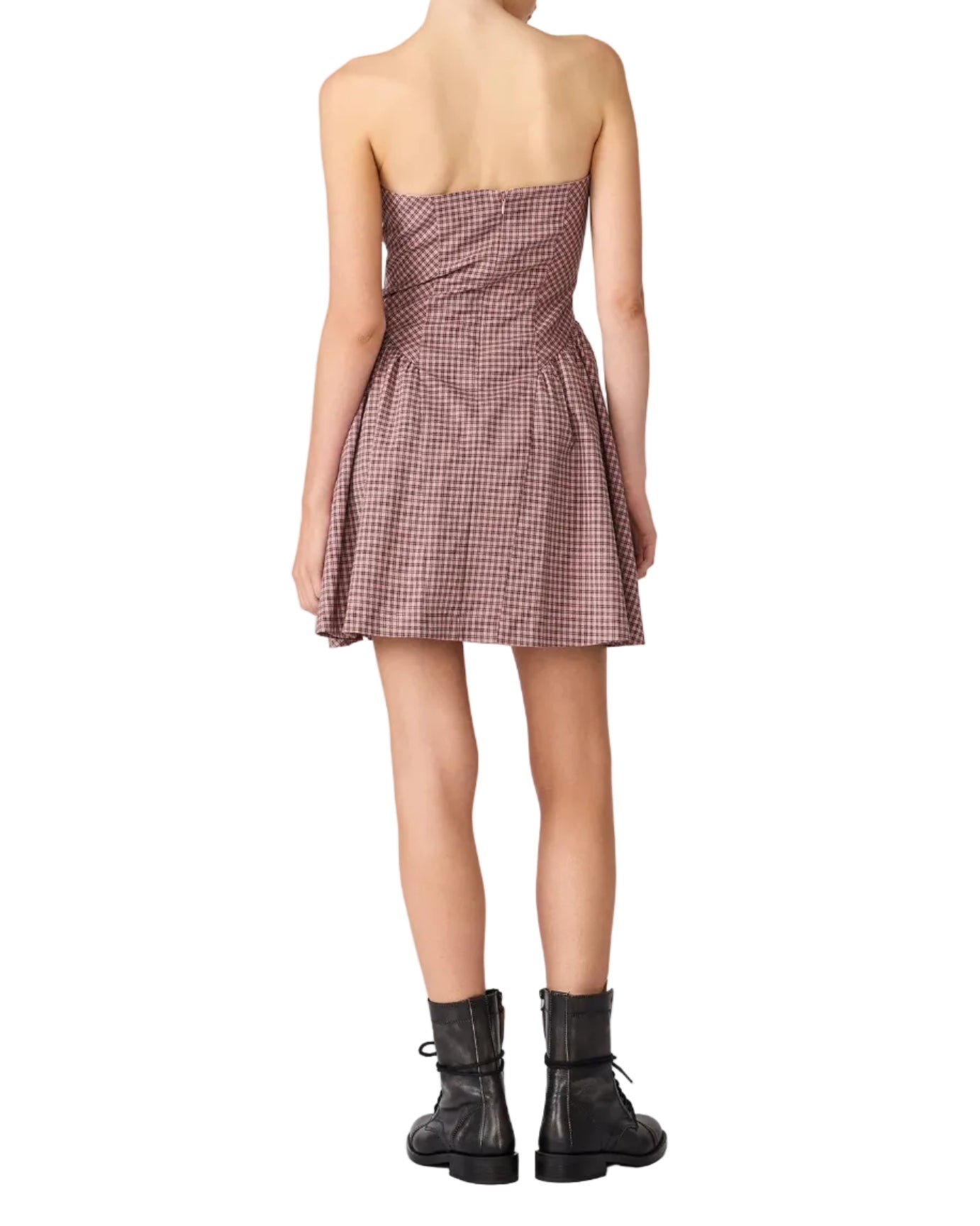 Steve Madden Paulinna Dress - Blush Plaid