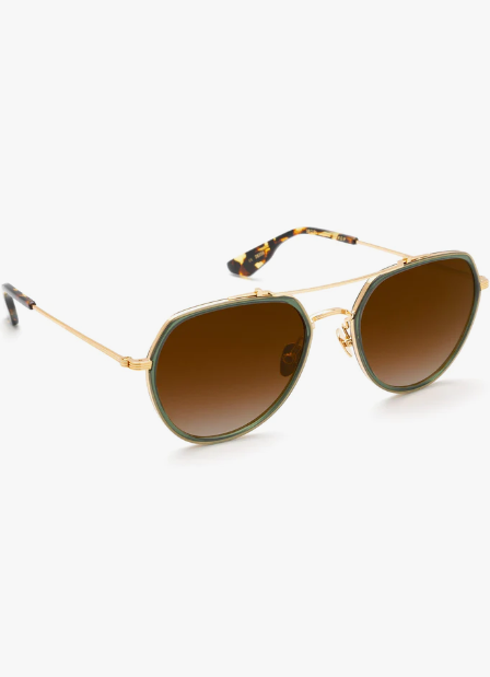 KREWE Baker Bottle Green + Zulu 18K Titanium Polarized - Gabrielle's Biloxi