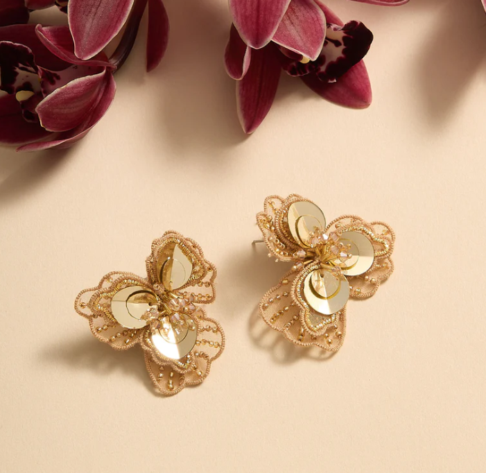Mignonne Gavigan Poppy Studs - Gold - Gabrielle's Biloxi