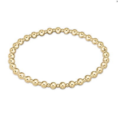 ENewton Classic Grateful Pattern 4mm Bead Bracelet - Gold - Gabrielle's Biloxi