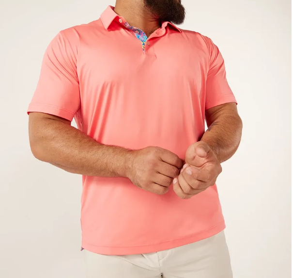 Chubbies The New England Performance Polo 2.0 - Coral - Gabrielle's Biloxi