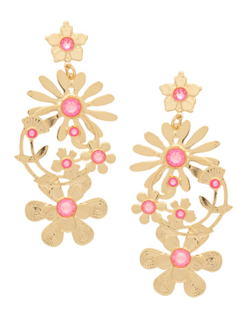 Sorrelli Julie Statement Earrings - Electric Pink - Gabrielle's Biloxi