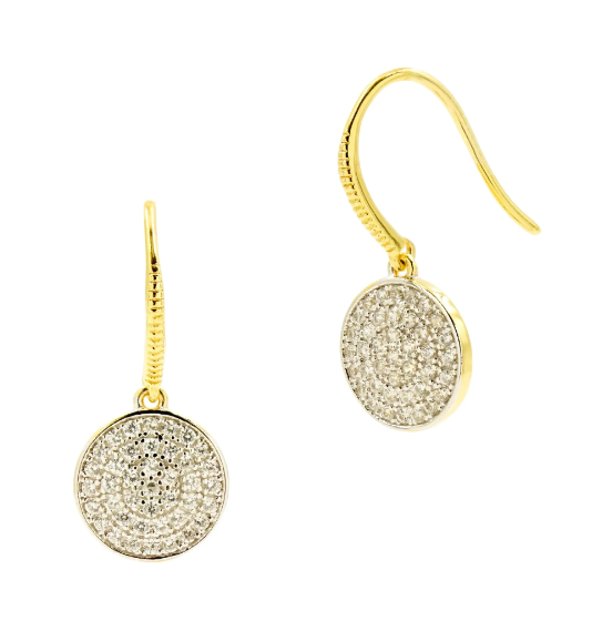 Freida Rothman Radiance Pavé Disc Fishhook Earrings - Gabrielle's Biloxi