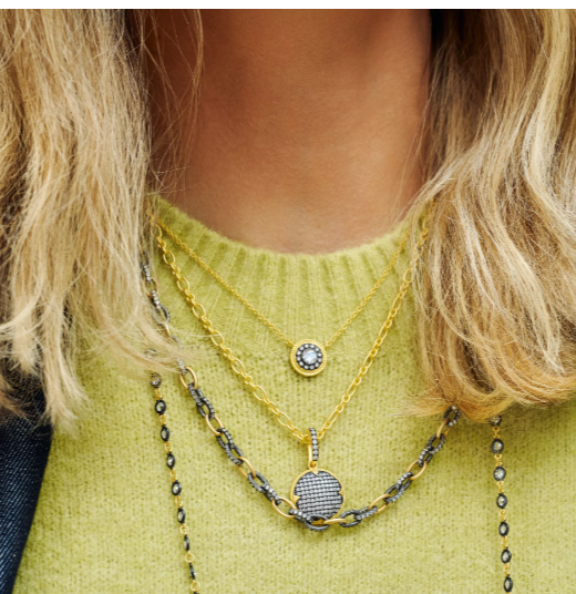 Freida Rothman Signature Times Square Pavé Short Pendant - Gabrielle's Biloxi